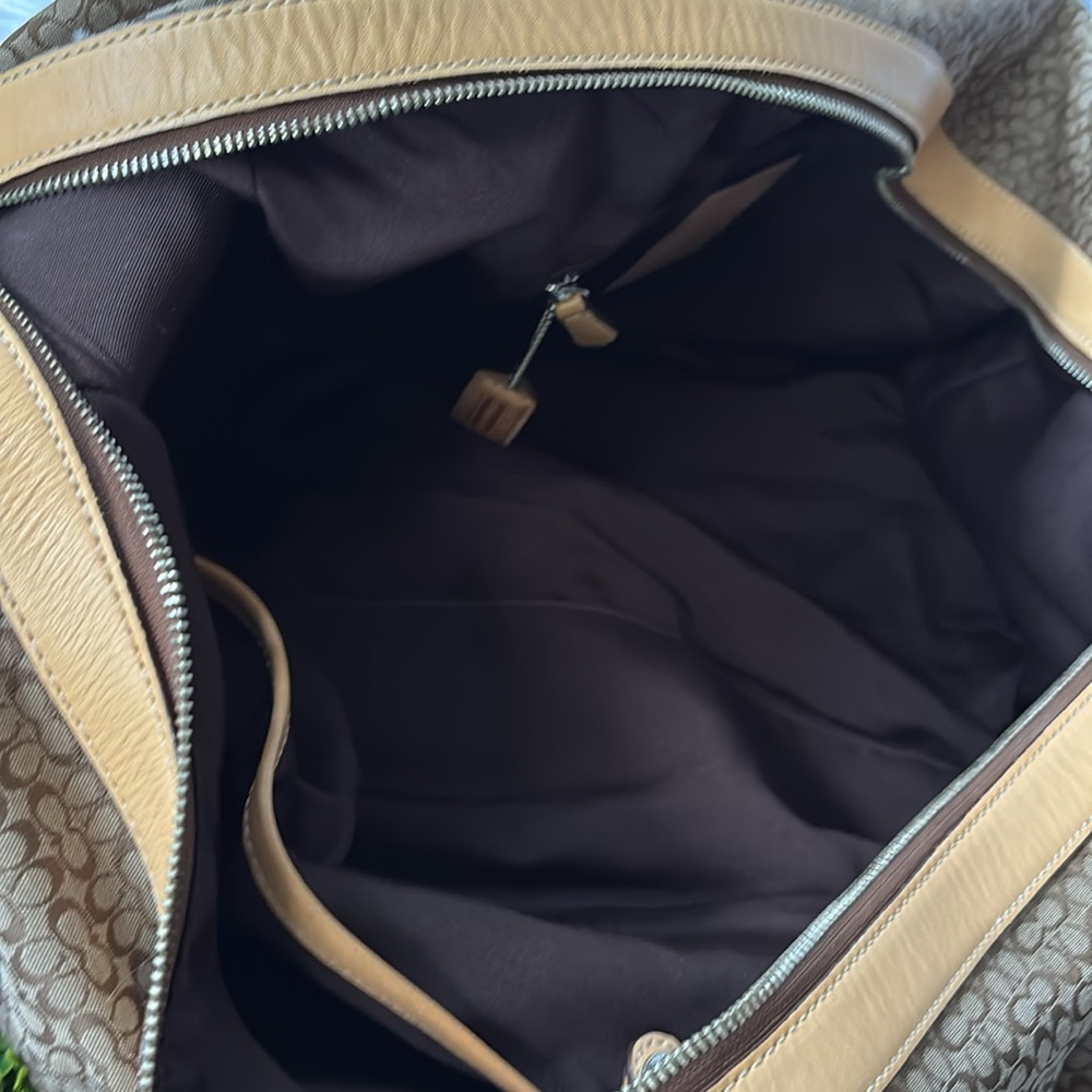 Coach Vintage Signature C Canvas & Vachetta Leather Travel Bag - Picture 12 of 16